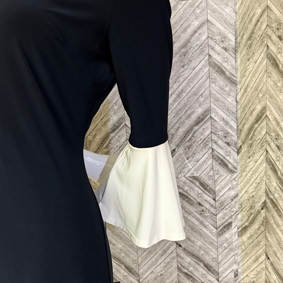 Tommy Hilfiger Black midi dress with Cream Accents, BNWT, size 8 - Picture 5 of 10